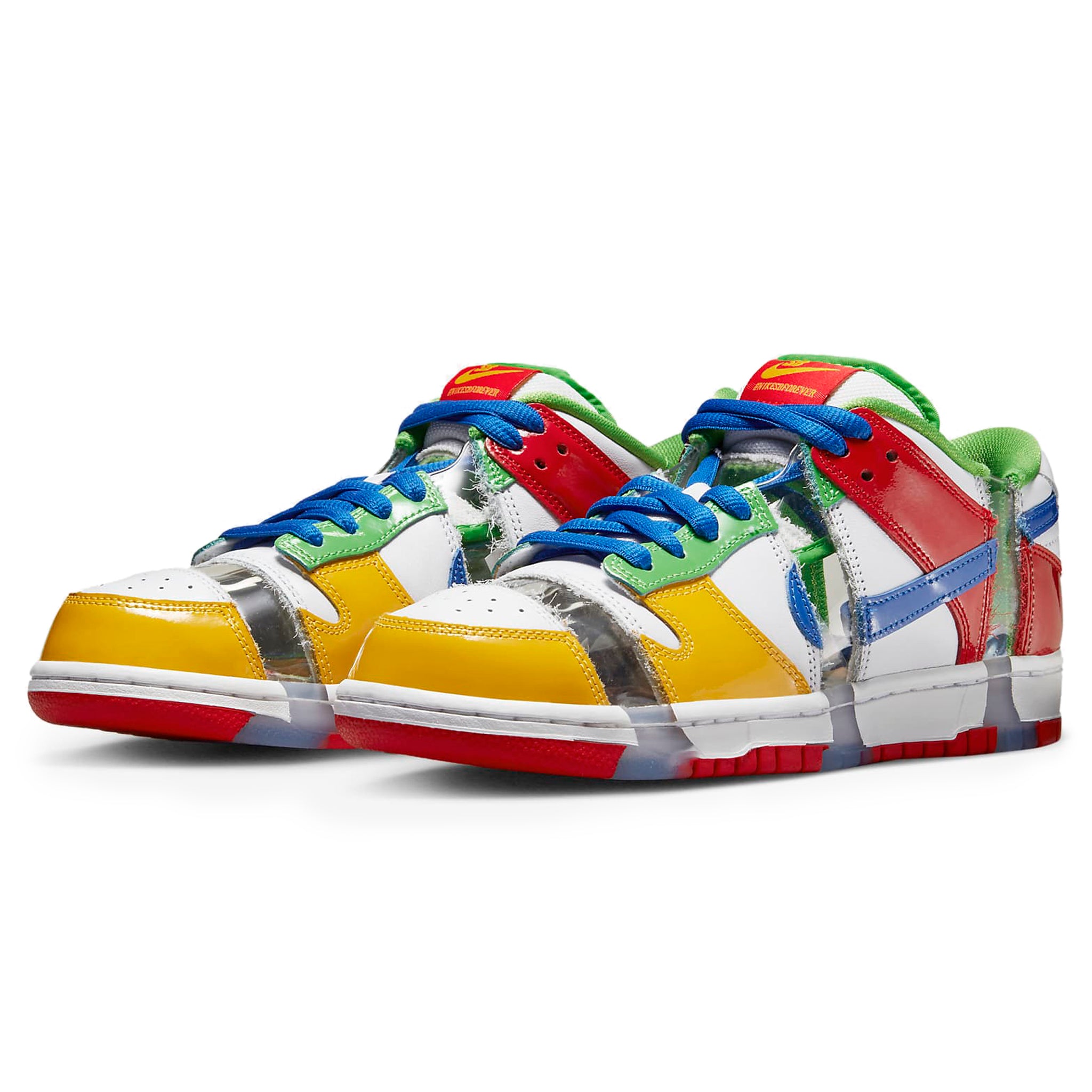 Front side view of Nike x eBay SB Dunk Low Sandy Bodecker FD8777-100